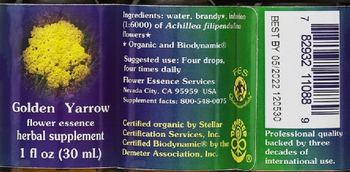 Flower Essence Services Golden Yarrow Flower Essence - herbal supplement