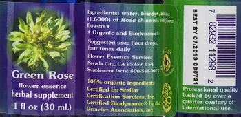 Flower Essence Services Green Rose Flower Essence - herbal supplement