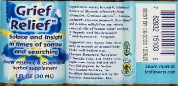 Flower Essence Services Grief Relief - herbal supplement