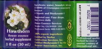 Flower Essence Services Hawthorn Flower Essence - herbal supplement