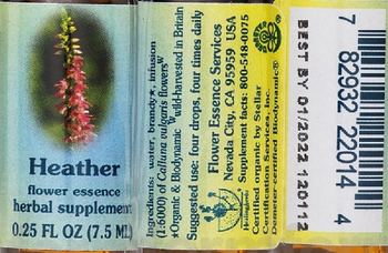 Flower Essence Services Heather Flower Essence - herbal supplement