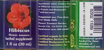 Flower Essence Services Hibiscus Flower Essence - herbal supplement