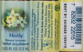 Flower Essence Services Holly Flower Essence - herbal supplement
