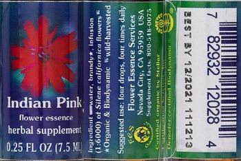 Flower Essence Services Indian Pink Flower Essence - herbal supplement