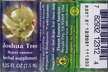 Flower Essence Services Joshua Tree Flower Essence - herbal supplement