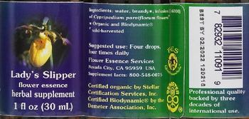 Flower Essence Services Lady's Slipper Flower Essence - herbal supplement