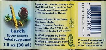 Flower Essence Services Larch Flower Essence - herbal supplement