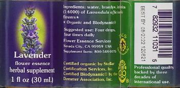 Flower Essence Services Lavender Flower Essence - herbal supplement