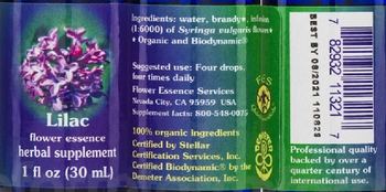 Flower Essence Services Lilac Flower Essence - herbal supplement