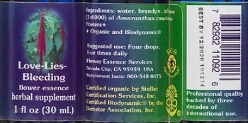 Flower Essence Services Love-Lies-Bleeding Flower Essence - herbal supplement