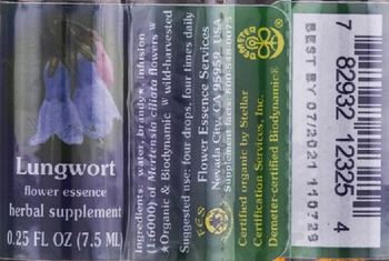 Flower Essence Services Lungwort Flower Essence - herbal supplement