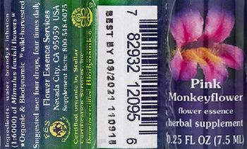 Flower Essence Services Pink Monkeyflower Flower Essence - herbal supplement