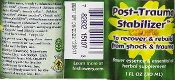 Flower Essence Services Post-Trauma Stabilizer - flower essence essential oil herbal supplement