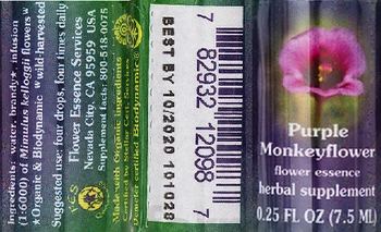 Flower Essence Services Purple Monkeyflower Flower Essence - herbal supplement