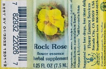 Flower Essence Services Rock Rose Flower Essence - herbal supplement