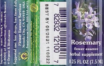 Flower Essence Services Rosemary Flower Essence - herbal supplement