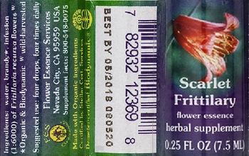 Flower Essence Services Scarlet Frittilary Flower Essence - herbal supplement