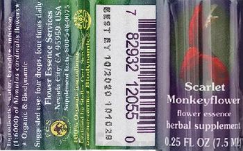 Flower Essence Services Scarlet Monkeyflower Flower Essence - herbal supplement