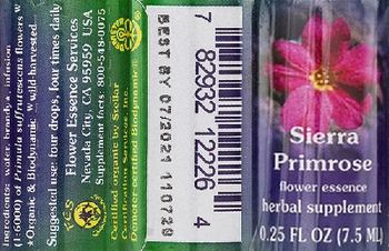 Flower Essence Services Sierra Primrose Flower Essence - herbal supplement