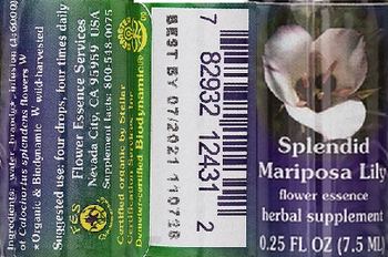 Flower Essence Services Splendid Mariposa Lily Flower Essence - herbal supplement