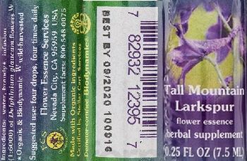 Flower Essence Services Tall Mountain Larkspur Flower Essence - herbal supplement