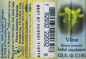 Flower Essence Services Vine Flower Essence - herbal supplement