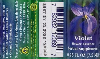 Flower Essence Services Violet Flower Essence - herbal supplement