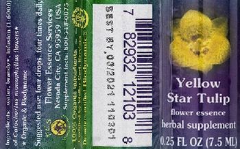 Flower Essence Services Yellow Star Tulip Flower Essence - herbal supplement