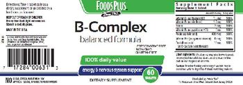 Foods Plus B-Complex - supplement