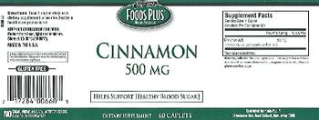 Foods Plus Cinnamon 500 mg - supplement