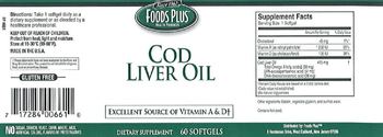 Foods Plus Cod Liver Oil - supplement