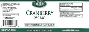 Foods Plus Cranberry 250 mg - supplement