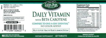 Foods Plus Daily Vitamin With Beta Carotene - supplement