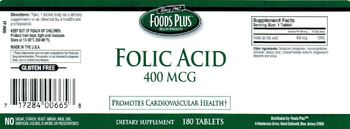 Foods Plus Folic Acid 400 mcg - supplement
