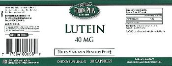 Foods Plus Lutein 40 mg - supplement