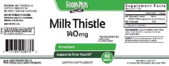 Foods Plus Milk Thistle 140 mg - supplement