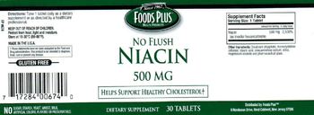 Foods Plus No Flush Niacin 500 mg - supplement