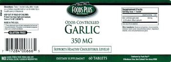 Foods Plus Odor-Controlled Garlic 350 mg - supplement