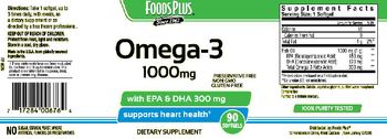 Foods Plus Omega-3 1000 mg - supplement