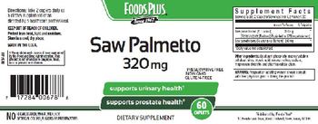 Foods Plus Saw Palmetto 320 mg - supplement