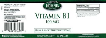 Foods Plus Vitamin B1 100 mg - supplement