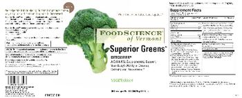 FoodScience Of Vermont Superior Greens Detoxifier - a drink mix supplement to support your bodys ability to cleanse detoxify and rejuvenate