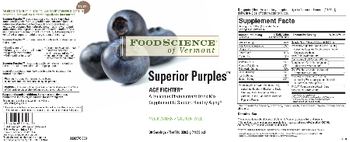 FoodScience Of Vermont Superior Purples - a delicious phytonutrient drink mix supplement to support healthy aging