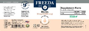 Freeda Biotin 10 mg (10,000 mcg) - biotin supplement