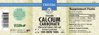 Freeda Chewable Calcium Carbonate 260 mg - calcium supplement