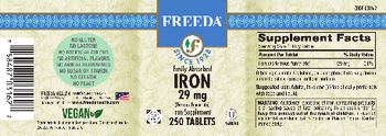 Freeda Easily Absorbed Iron 29 mg - iron supplement