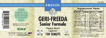 Freeda Geri-Freeda Senior Formula - vitamin mineral supplement