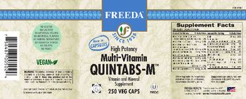 Freeda High Potency Multi-Vitamin QuinTabs-M - vitamin mineral supplement
