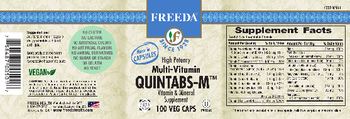 Freeda High Potency Multi-Vitamin QuinTabs-M - vitamin mineral supplement
