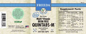 Freeda Iron Free Quintabs-M - vitamin mineral supplement